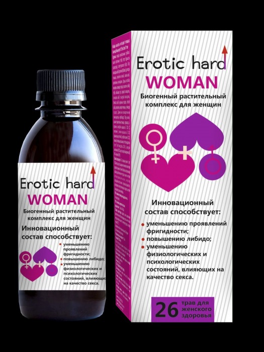 Женский биогенный концентрат для повышения либидо Erotic hard Woman - 250 мл. - Erotic Hard - купить с доставкой в Арзамасе