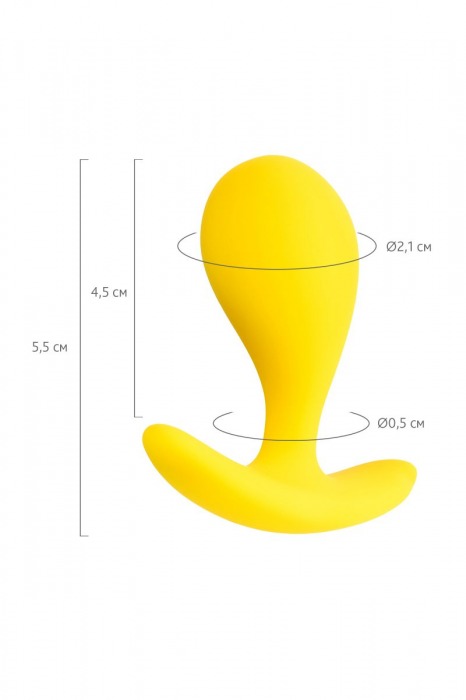 Желтая анальная втулка Blob - 5,5 см. - ToyFa