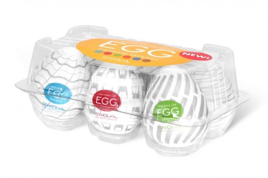 Набор из 6 мастурбаторов Tenga EGG Easy Beat с различным рельефом - Tenga - в Арзамасе купить с доставкой