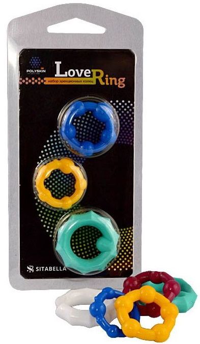 Набор из 3 цветных эрекционных колец Love Ring - Sitabella - в Арзамасе купить с доставкой