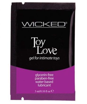 Лубрикант на водной основе для использования с игрушками WICKED Toy Love - 3 мл. - Wicked - купить с доставкой в Арзамасе