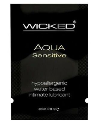 Мягкий лубрикант на водной основе WICKED AQUA Sensitive - 3 мл. - Wicked - купить с доставкой в Арзамасе