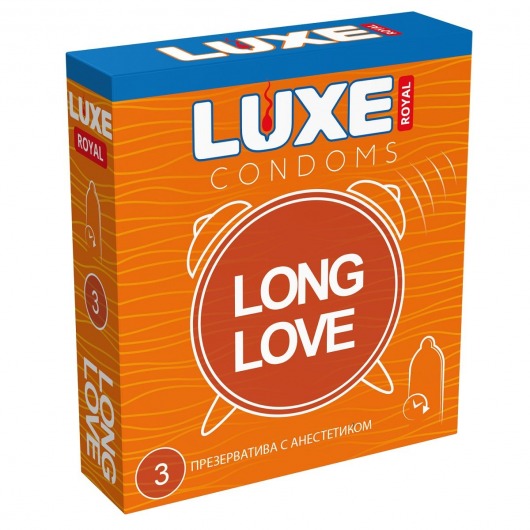 Презервативы с продлевающим эффектом LUXE Royal Long Love - 3 шт. - Luxe - купить с доставкой в Арзамасе