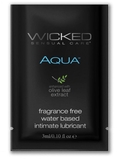 Легкий лубрикант на водной основе с алое Wicked Aqua - 3 мл. - Wicked - купить с доставкой в Арзамасе