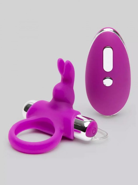 Лиловое виброкольцо с пультом ДУ Remote Control Cock Ring - Happy Rabbit - в Арзамасе купить с доставкой