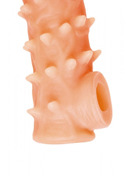 Телесная закрытая насадка с пупырышками Cock Sleeve Size S - 13,8 см. - KOKOS - в Арзамасе купить с доставкой