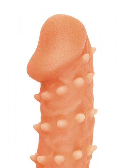 Телесная закрытая насадка с пупырышками Cock Sleeve Size S - 13,8 см. - KOKOS - в Арзамасе купить с доставкой