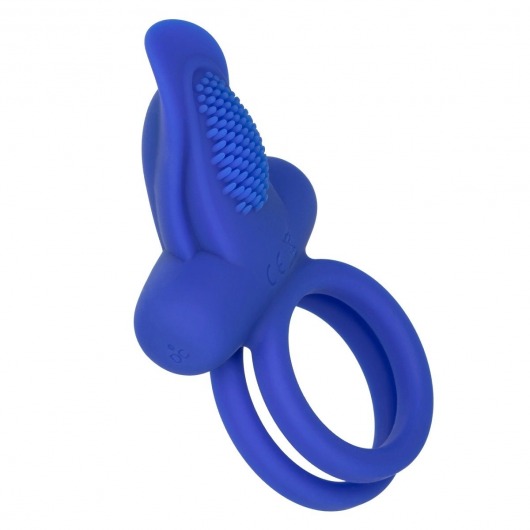 Синее перезаряжаемое эрекционное кольцо Silicone Rechargeable Dual Pleaser Enhancer - California Exotic Novelties - в Арзамасе купить с доставкой