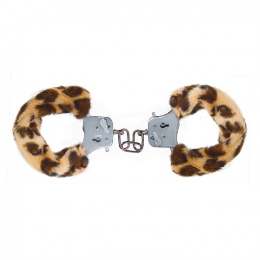 Наручники с леопардовым мехом Furry Fun Cuffs Leopard - Toy Joy - купить с доставкой в Арзамасе