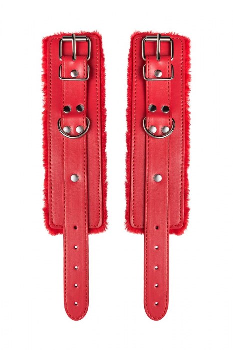 Красные наручники Anonymo из искусственной кожи - ToyFa - купить с доставкой в Арзамасе