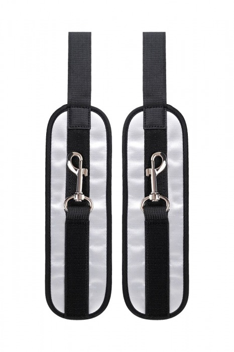 Серебристо-черные наручники Anonymo - ToyFa - купить с доставкой в Арзамасе