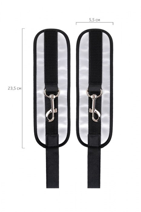 Серебристо-черные наручники Anonymo - ToyFa - купить с доставкой в Арзамасе