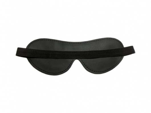 Черная лаковая маска на глаза из эко-кожи - БДСМ Арсенал - купить с доставкой в Арзамасе