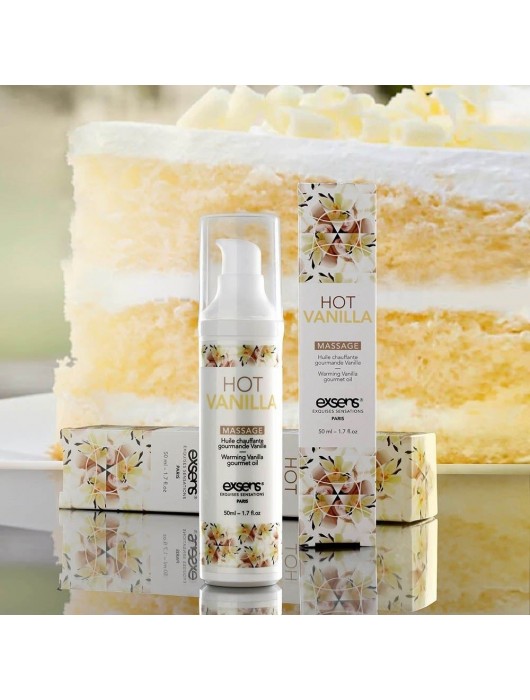 Разогревающее массажное масло с ароматом ванили Gourmet Hot Vanilla - 50 мл. - Exsens - купить с доставкой в Арзамасе