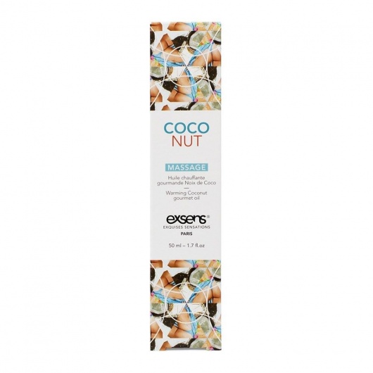 Разогревающее массажное масло с ароматом кокоса Gourmet Coconut - 50 мл. - Exsens - купить с доставкой в Арзамасе