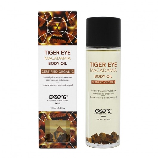 Органическое массажное масло TIGER EYE MACADAMIA - 100 мл. - Exsens - купить с доставкой в Арзамасе