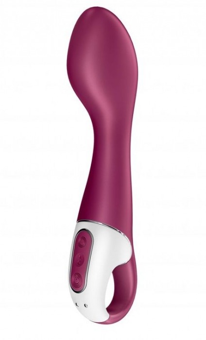 Малиновый вибромассажер Hot Spot для стимуляции точки G - 21 см. - Satisfyer