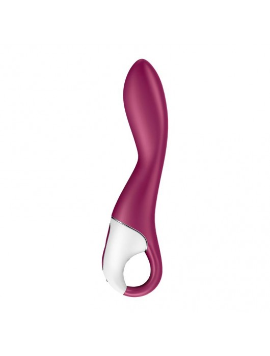 Малиновый вибромассажер для стимуляции G-точки Heated Thrill - 20,6 см. - Satisfyer