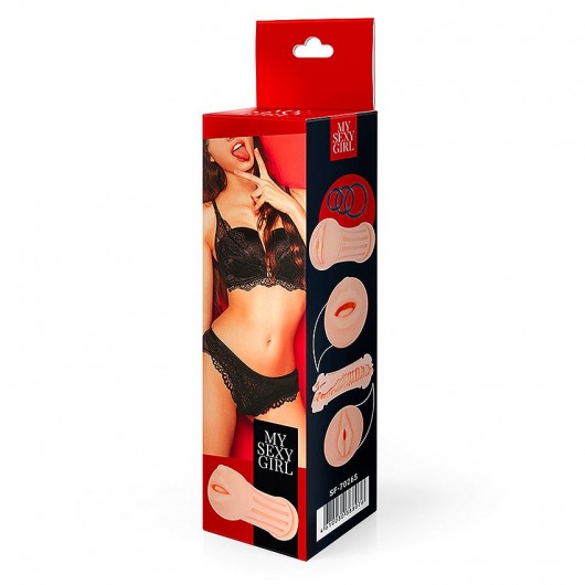 Двусторонний мастурбатор - ротик и вагина - Bior toys - в Арзамасе купить с доставкой