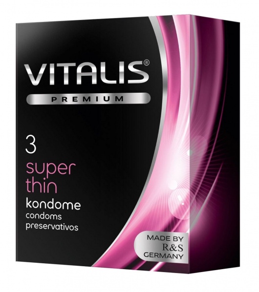 Ультратонкие презервативы VITALIS PREMIUM super thin - 3 шт. - Vitalis - купить с доставкой в Арзамасе