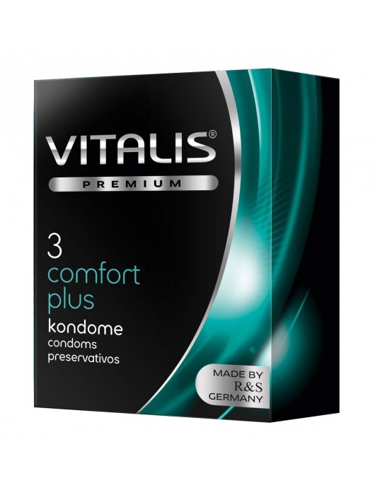 Контурные презервативы VITALIS PREMIUM comfort plus - 3 шт. - Vitalis - купить с доставкой в Арзамасе