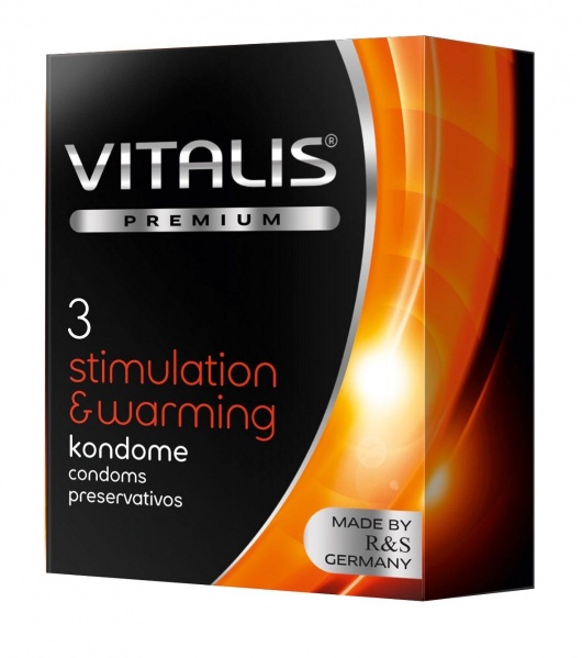 Презервативы VITALIS PREMIUM stimulation   warming с согревающим эффектом - 3 шт. - Vitalis - купить с доставкой в Арзамасе