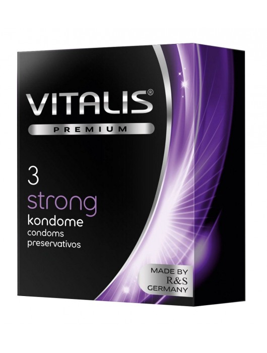 Презервативы с утолщенной стенкой VITALIS PREMIUM strong - 3 шт. - Vitalis - купить с доставкой в Арзамасе