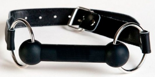 Чёрный кляп-трензель на кожаных ремешках - ToyFa - купить с доставкой в Арзамасе