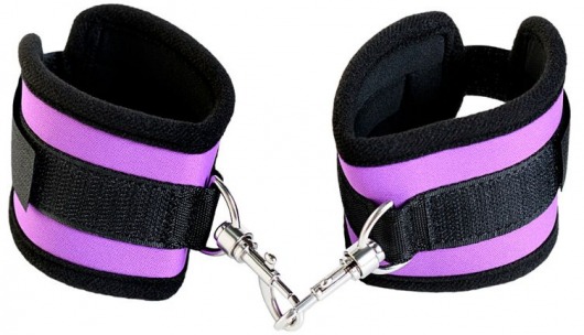 Наручники из неопрена фиолетового цвета - ToyFa - купить с доставкой в Арзамасе