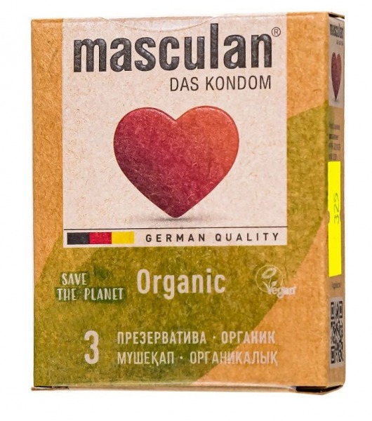 Экологически чистые презервативы Masculan Organic - 3 шт. - Masculan - купить с доставкой в Арзамасе