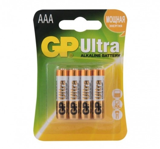 Батарейки алкалиновые GP Ultra Alkaline 24А AАA/LR03 - 4 шт. - Элементы питания - купить с доставкой в Арзамасе