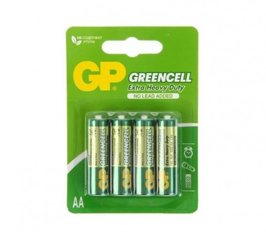 Батарейки солевые GP GreenCell AA/R6G - 4 шт. - Элементы питания - купить с доставкой в Арзамасе