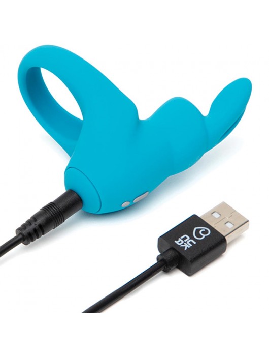 Голубое эрекционное виброкольцо Happy Rabbit Rechargeable Rabbit Cock Ring - Happy Rabbit - в Арзамасе купить с доставкой