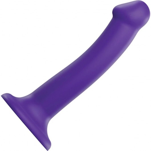 Фиолетовый фаллоимитатор-насадка Strap-On-Me Dildo Dual Density size M - 18 см. - Strap-on-me - купить с доставкой в Арзамасе