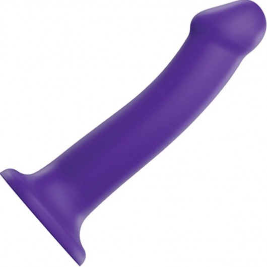 Фиолетовый фаллоимитатор-насадка Strap-On-Me Dildo Dual Density size L - 19 см. - Strap-on-me - купить с доставкой в Арзамасе