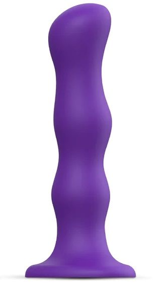 Фиолетовая насадка Strap-On-Me Dildo Geisha Balls size M - Strap-on-me - купить с доставкой в Арзамасе