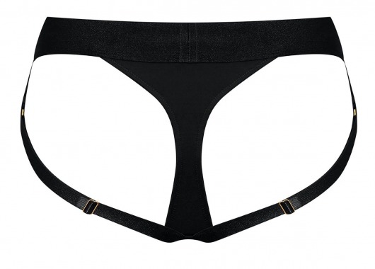 Черные трусики для насадок Heroine Lingerie Harness - size L - Strap-on-me - купить с доставкой в Арзамасе