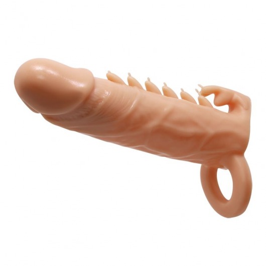 Телесная удлиняющая насадка Penis Sleeve Emmitt - 17 см. - Baile - в Арзамасе купить с доставкой