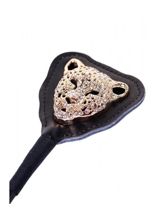 Чёрный стек с фигуркой леопарда на наконечнике - 21 см. - ToyFa - купить с доставкой в Арзамасе