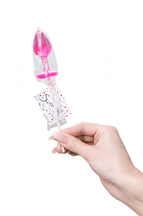 Розовый леденец  в форме анальной втулки со вкусом айриш крим - 29 гр. - Sosuчki - купить с доставкой в Арзамасе