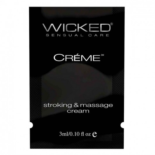 Крем для массажа и мастурбации Wicked Stroking and Massage Creme - 3 мл. - Wicked - купить с доставкой в Арзамасе