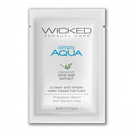 Легкий лубрикант на водной основе Wicked Simply AQUA - 3 мл. - Wicked - купить с доставкой в Арзамасе