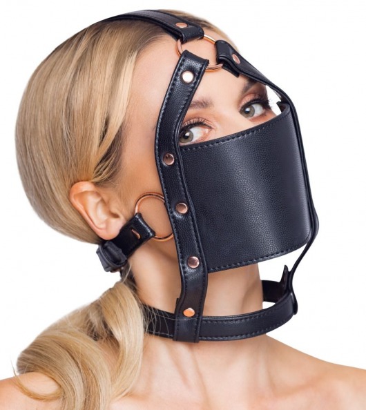 Черный намордник с кляпом-шаром Head Harness With A Gag - Orion - купить с доставкой в Арзамасе