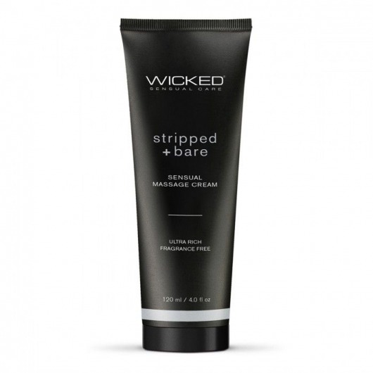 Массажный легкий крем WICKED Stripped plus Bare - 120 мл. - Wicked - купить с доставкой в Арзамасе