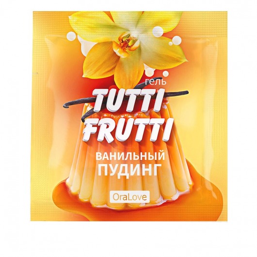 Пробник гель-смазки Tutti-frutti со вкусом ванильного пудинга - 4 гр. - Биоритм - купить с доставкой в Арзамасе