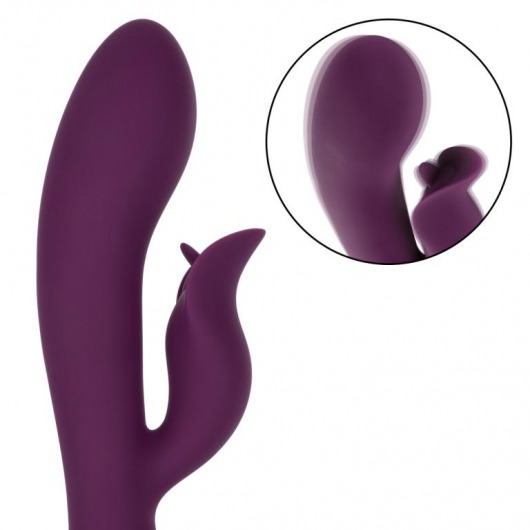 Фиолетовый вибратор-кролик Fantasy - 22,25 см. - California Exotic Novelties