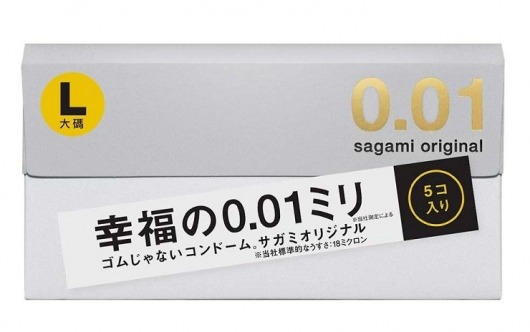 Презервативы Sagami Original 0.02 L-size увеличенного размера - 5 шт. - Sagami - купить с доставкой в Арзамасе