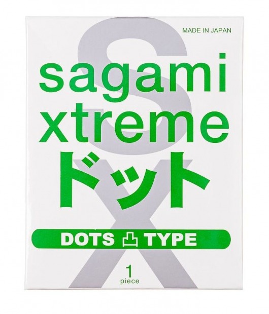 Презерватив Sagami Xtreme Type-E с точками - 1 шт. - Sagami - купить с доставкой в Арзамасе