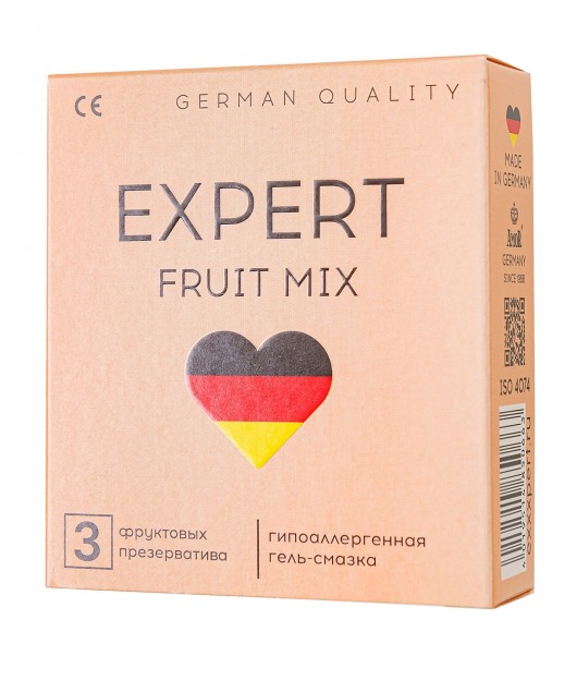 Ароматизированные презервативы EXPERT Fruit Mix - 3 шт. - Expert - купить с доставкой в Арзамасе