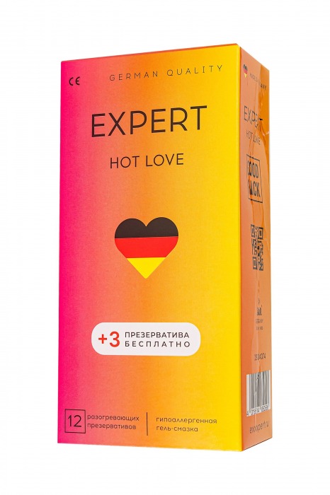 Презервативы EXPERT Hot Love с разогревающим эффектом - 12 шт.(+3 в подарок) - Expert - купить с доставкой в Арзамасе